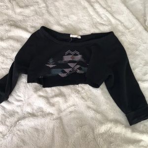 Aztec underboob sweater